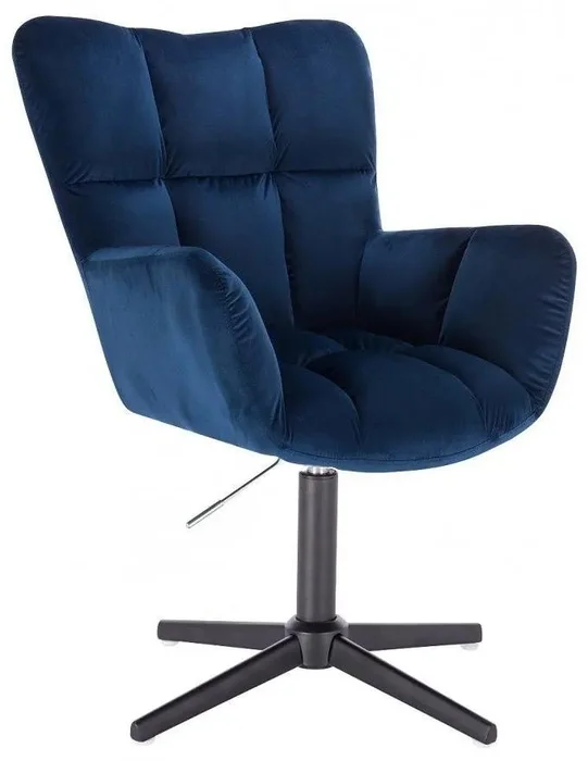 Luxusní křeslo Aurora Velur s černým křížem