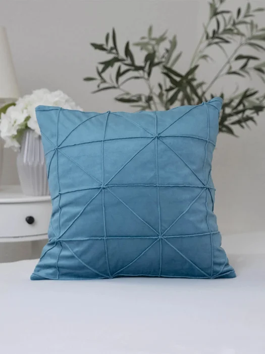 Luxusní Mikroplyšový Povlak na Polštář 45 × 45 cm - Petrolejová Elegance