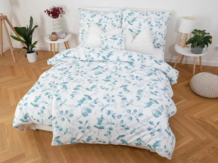 Luxusní povlečení Mako Jersey Eukalyptus