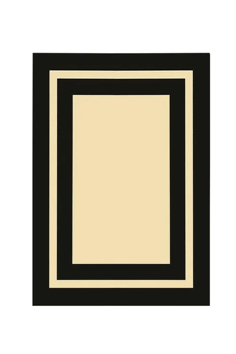 Luxusní syntetický koberec 160 × 230 cm, krémově černý, nízký vlas, protiskluzový
