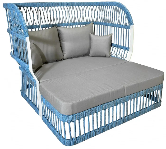 Luxusní zahradní pohovka Scarlett modrá