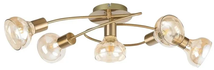 Luxusní závěsné svítidlo Rabalux 5552 HOLLY v zlatém provedení, 5xE14, 40W