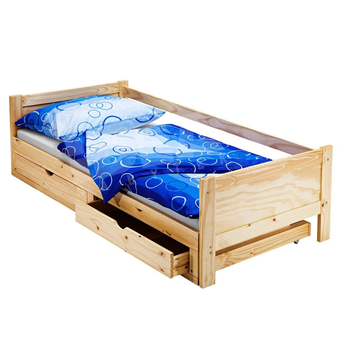 Lůžko ROTSTOCK z masivu borovice, lakované