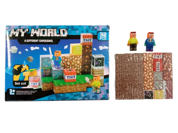 Magnetická stavebnice Minecraft TNT Creative World – 32 dílů