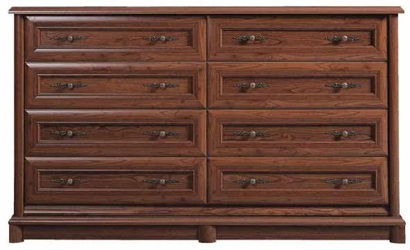MAHARASH komoda 8 zásuvek kaštan – 90,5 × 153,5 × 45 cm, záruka 5 let