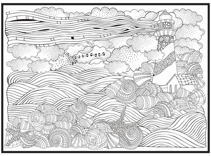 Maják - Omalovánkový Plakát 50x70 cm