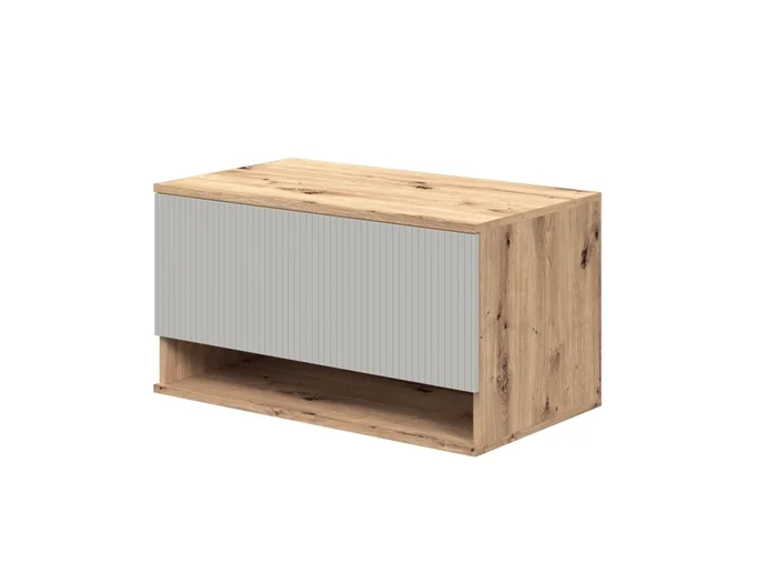 MALDAL závěsná skříňka pod umyvadlo 80 cm, dub artisan / kašmírová