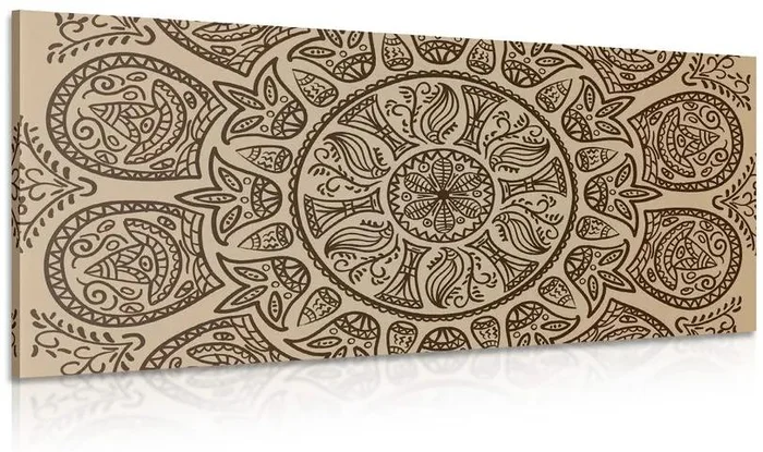 Mandala s abstraktním přírodním motivem