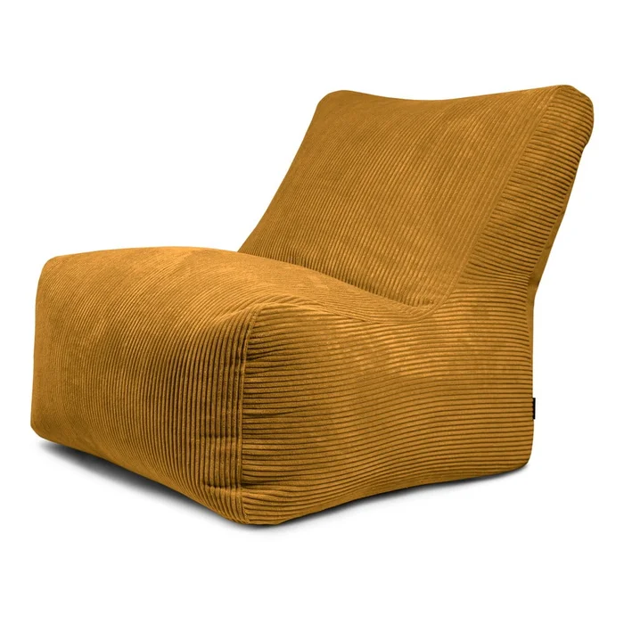 Manšestrový sedací vak v hořčicové barvě Seat 100 Lounge