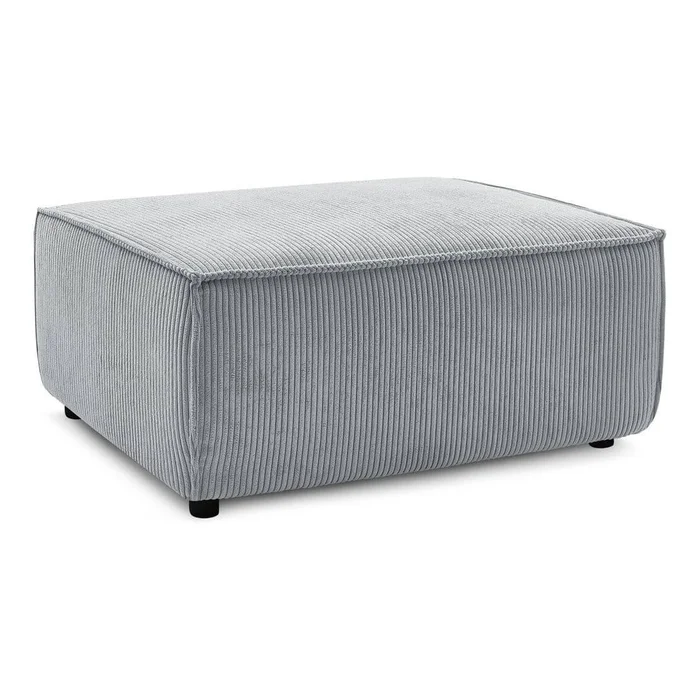 Manšestrový taburet Nihad světlá šedá