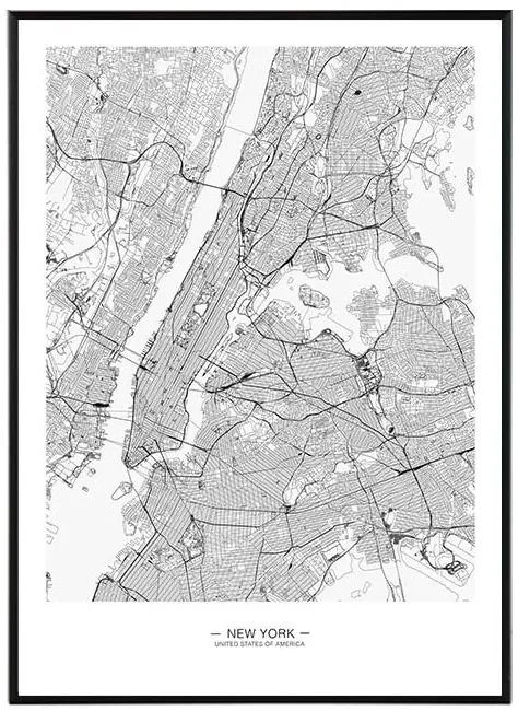 Mapa New Yorku 50x70 cm