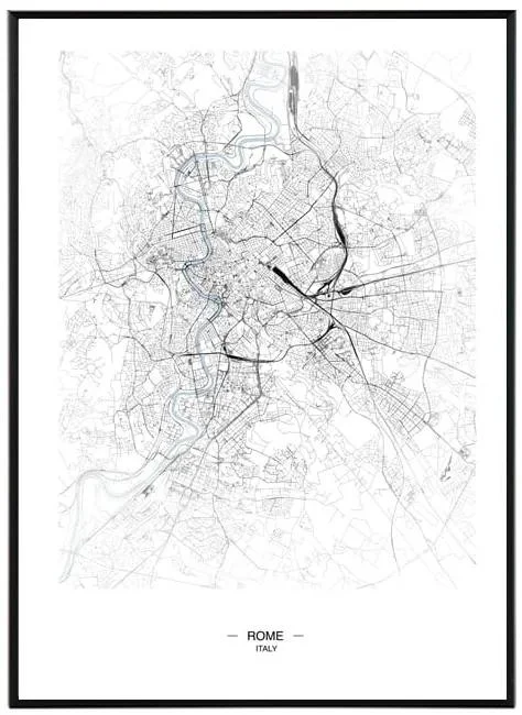 Mapa Říma 50x70 cm