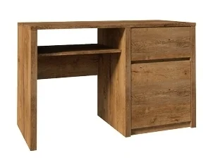 MARLETT PC stůl s výsuvem, dub Lefkas tmavý