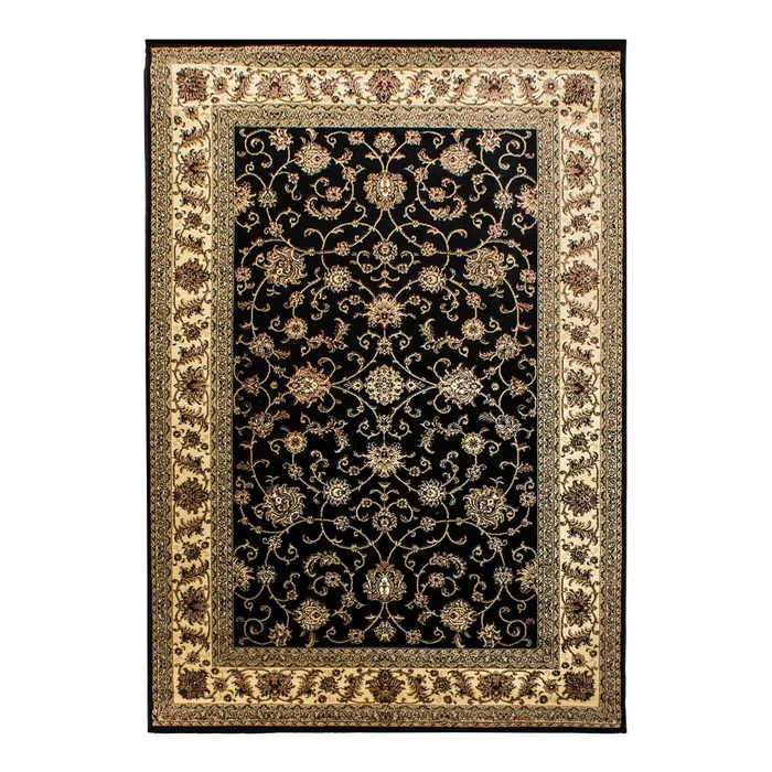 Marrakesh Černo-Zlatý Koberec 200x290 cm