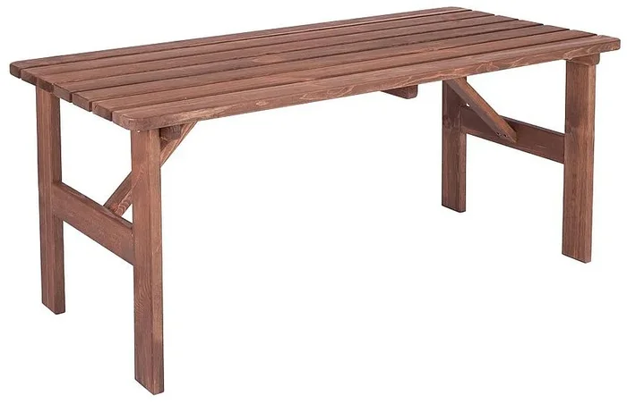 Masivní borovicový stůl s mořeným dřevem 30 mm