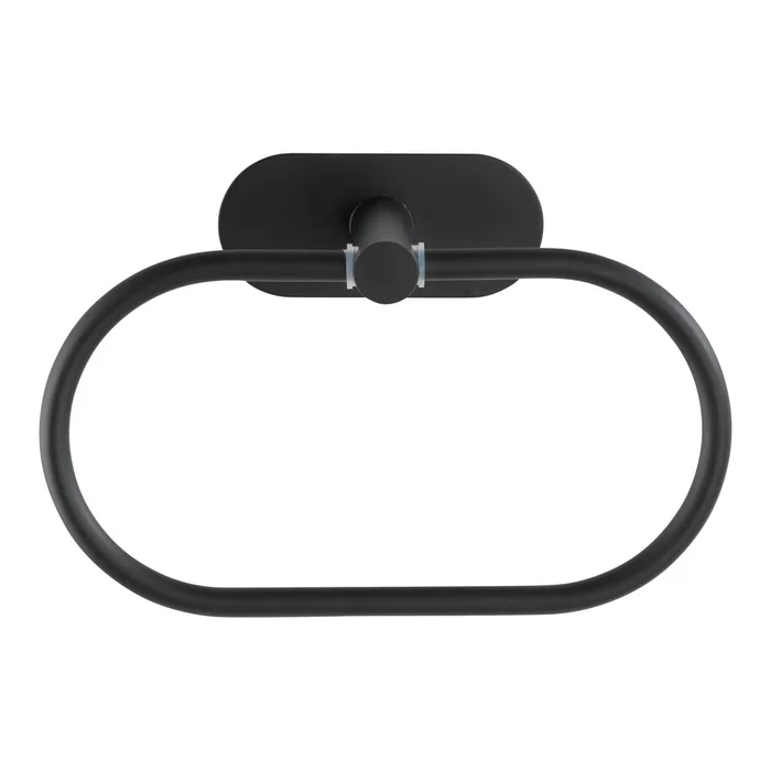 Matně černý držák na ručníky z nerezové oceli Wenko Orea Ring Turbo-Loc®