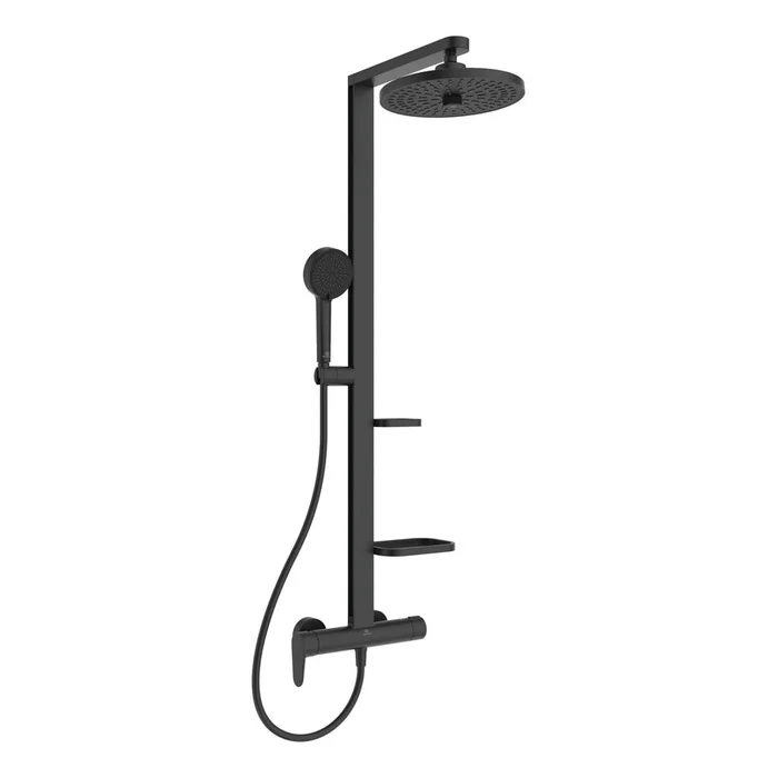 Matně černý kovový sprchový set 111 cm ALU+
