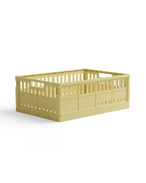 Maxi skládací přepravka Made Crate – lemon cream
