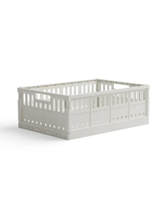 Maxi skládací přepravka Made Crate mléčná