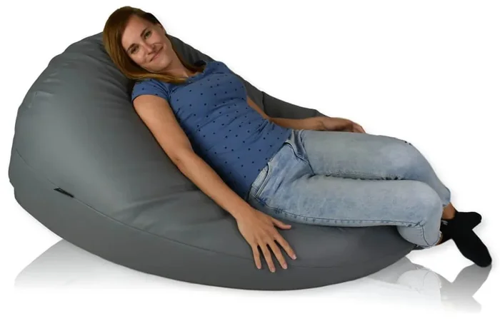 Mega Relaxační Sako z ekokůže šedé