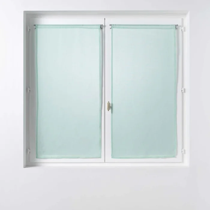 Mentolové voálové záclony 2 ks 60x90 cm