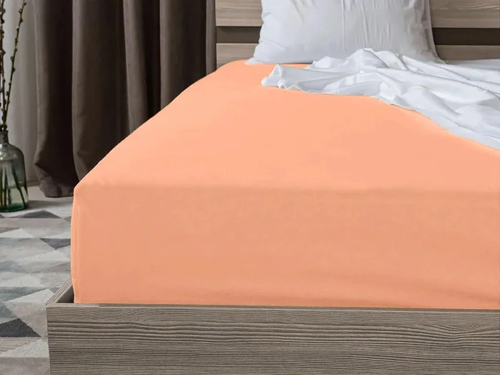 Meruňkové jersey prostěradlo 90x200 cm