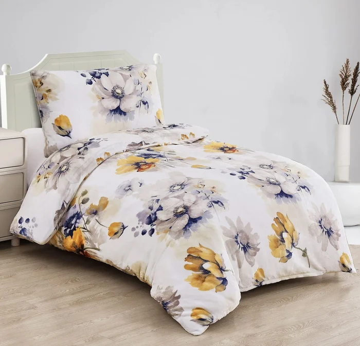Mikroplyšové povlečení Alica krémové 200x140/90x70 cm TiaHome