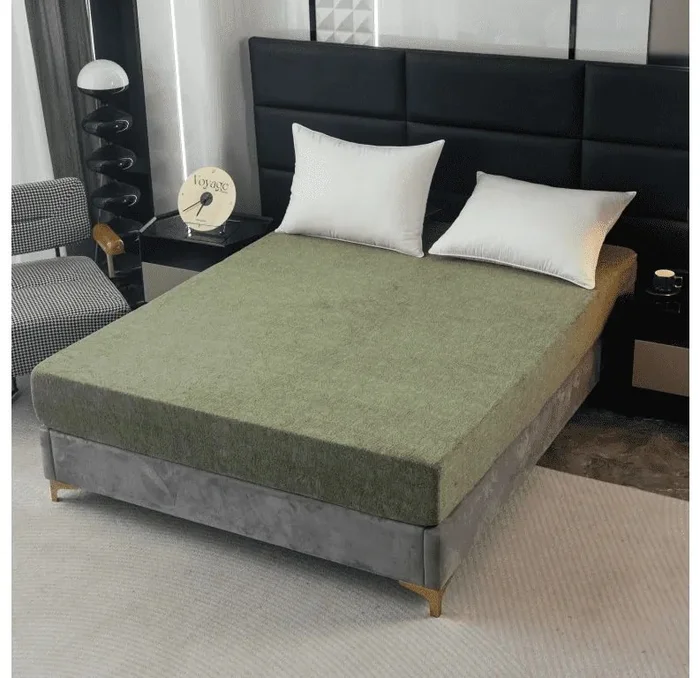 Mikroplyšové prostěradlo GRENA 90x200 cm zelené