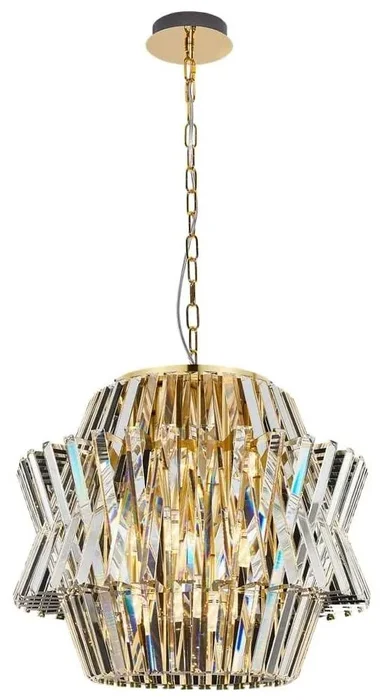Milagro Křišťálový lustr Crown s řetězem