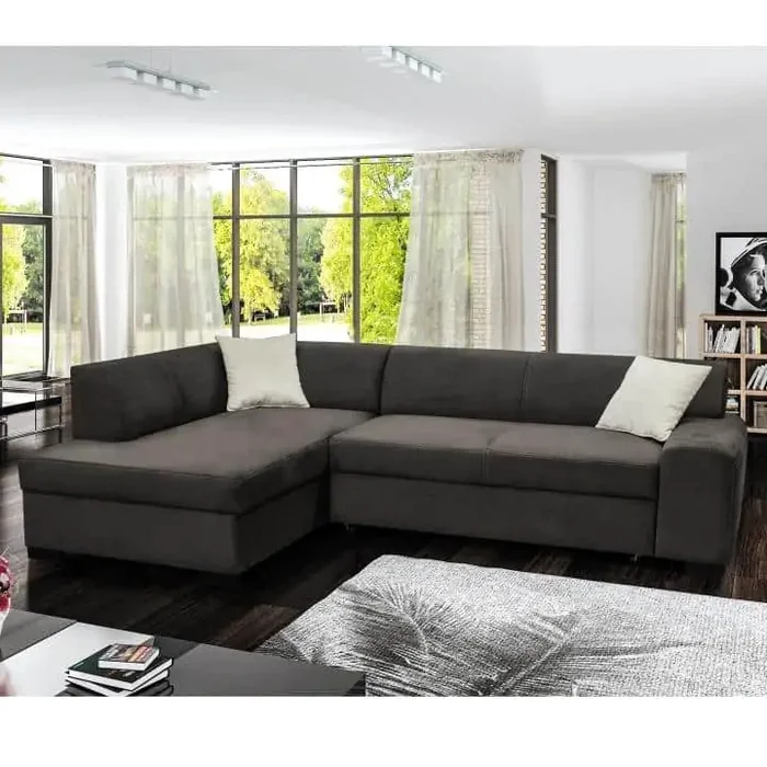 MINERVA rohová sedačka levá hnědá