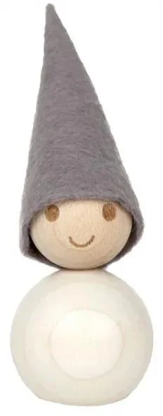 Mini Bílý Vánoční Skřítek 7 cm