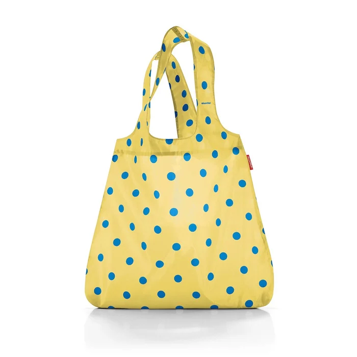 Mini Maxi Shopper Dots yellow – skládací taška Reisenthel