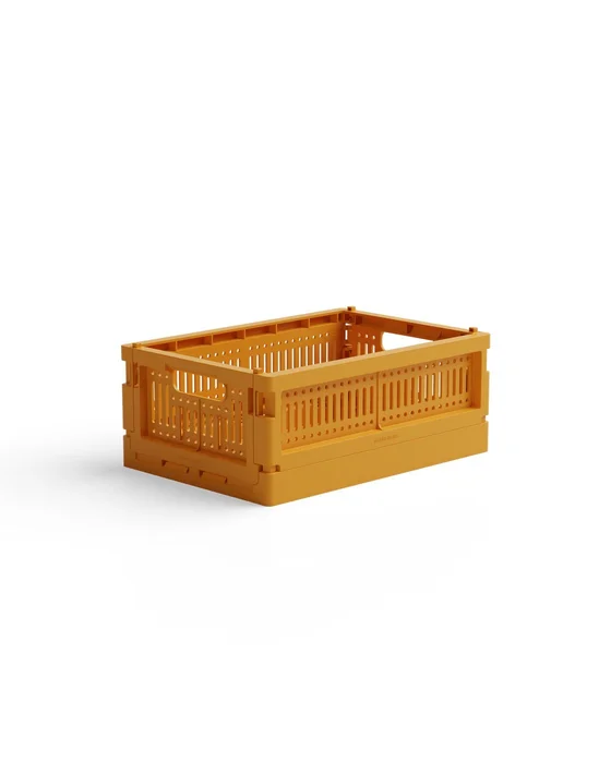 Mini skládací přepravka Made Crate – hořčičná