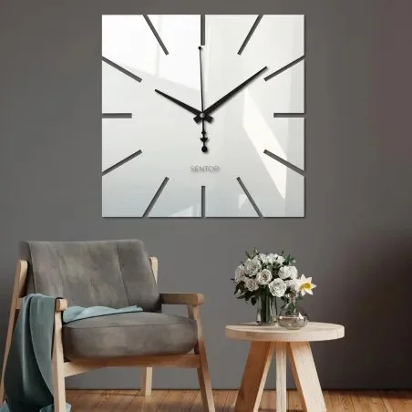 Minimalistické čtvercové nástěnné hodiny SENTOP X0099