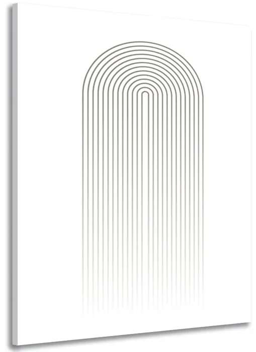 Minimalistický duhový obraz Mid-Century