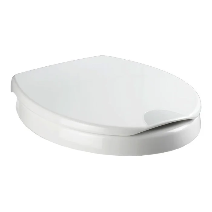 Mírně zvýšené WC sedátko Wenko Secura 43,5 × 37 cm se snadným zavíráním pro seniory