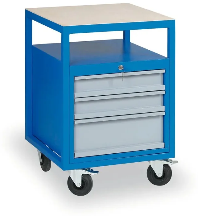 Mobilní dílenský vozík na nářadí s třemi zásuvkami