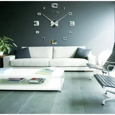 Moderní 3D nástěnné hodiny s nalepovacími čísly | Design HEU+