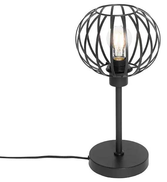 Moderní černá stolní lampa Johanna