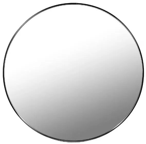 Moderní černé zrcadlo 60 cm