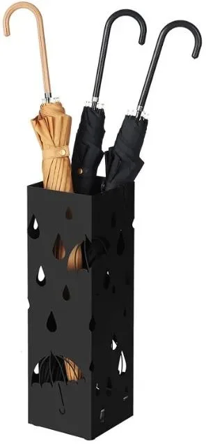 Moderní kovový stojan na deštníky s odkapávačem