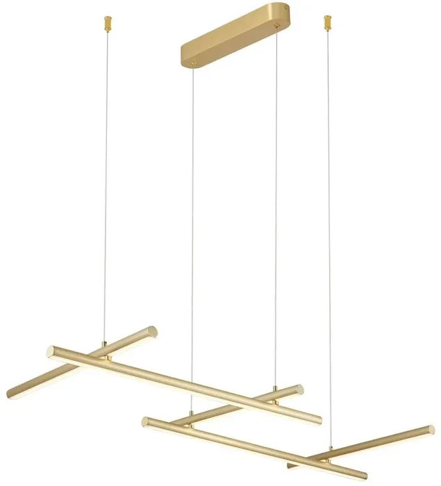 Moderní LED lustr na lanku Zlatý