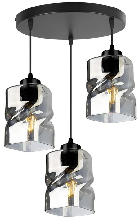 Moderní LED závěsné svítidlo NIKI 3x60W černé