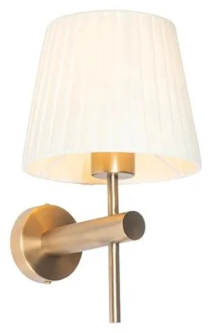 Moderní nástěnná lampa Pluk s bílým a bronzovým provedením