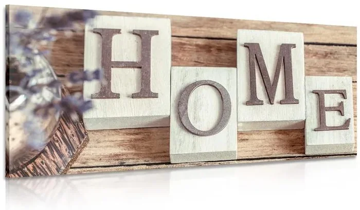 Moderní obraz s písmenem Home