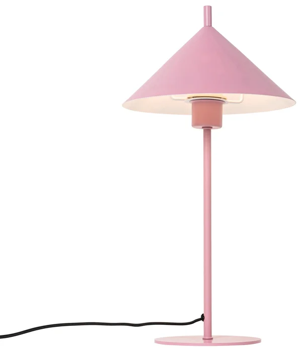 Moderní růžová stolní lampa Triangolo