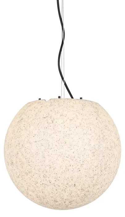 Moderní šedé venkovní závěsné svítidlo Nura 35 cm