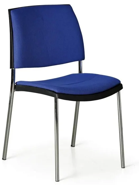 Moderní stohovatelná konferenční židle CUBE modrá