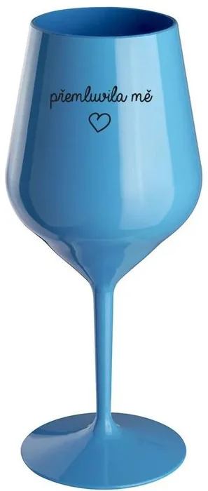 Modrá nerozbitná sklenice na víno 470 ml
