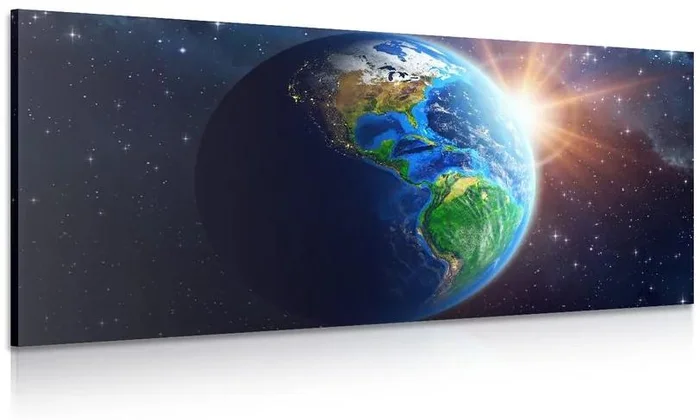 Modrá planeta Země – umělecký obraz na plátně
